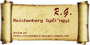 Reichenberg Gyöngyi névjegykártya