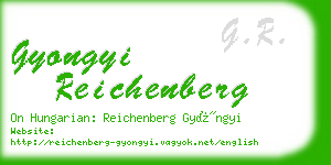 gyongyi reichenberg business card